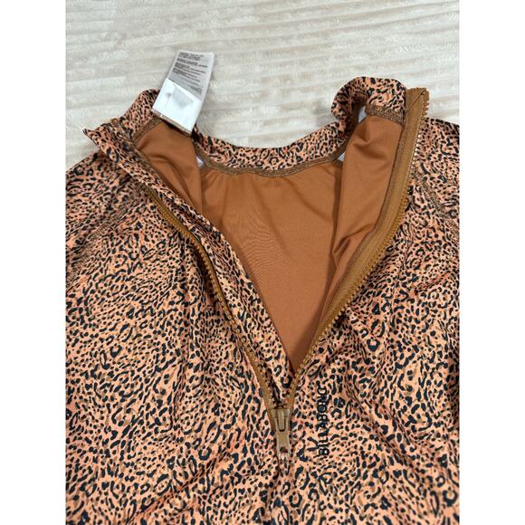 Billabong Swim Women’s Hidden Shore Mock Neck Swimsuit Leopard Small - Picture 9 of 12